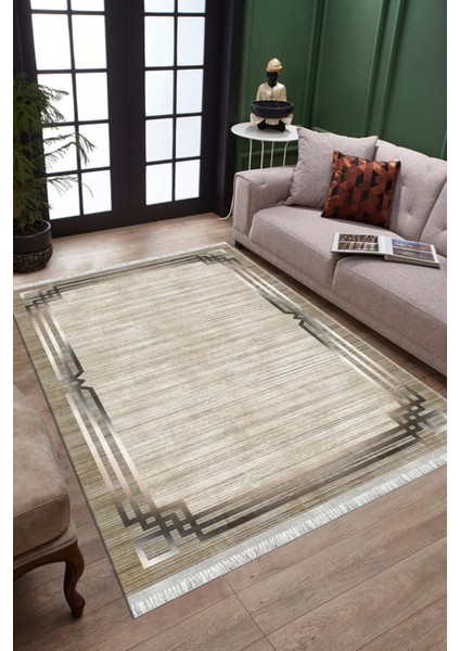 Kahverengi Modern Makinede Yıkanabilir Halı Kaymaz Taban Kilim Dot Tabanlı Salon Halısı 5242B modelleri