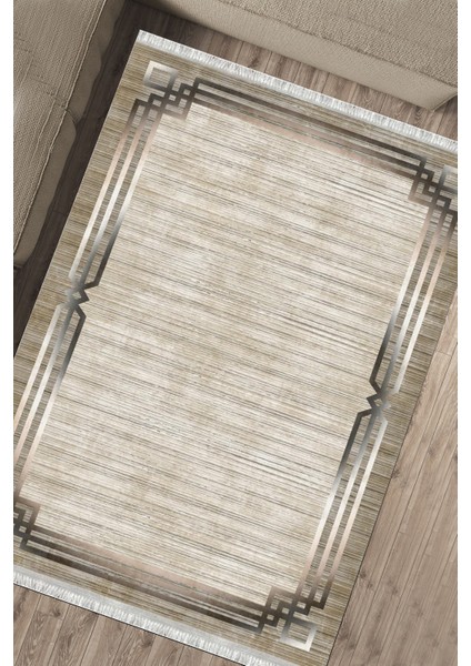 Kahverengi Modern Makinede Yıkanabilir Halı Kaymaz Taban Kilim Dot Tabanlı Salon Halısı 5242B fırsatları