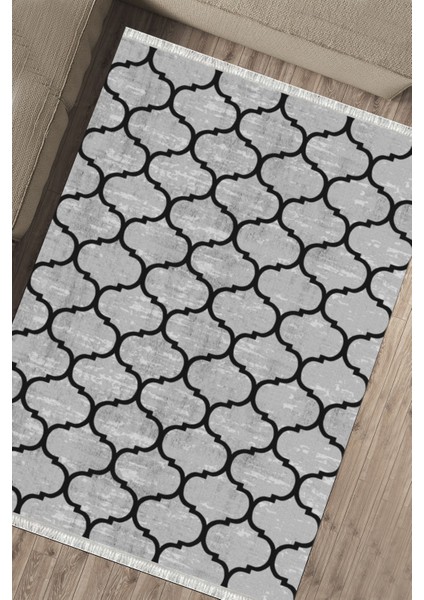 Modern Çizgili Kilim Makinede Yıkanabilir Halı Kaymaz Taban Kilim Dot Tabanlı Salon Halısı 5246A fırsatları