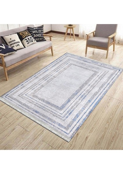 Dijital Modern Kilim Makinede Yıkanabilir Halı Kaymaz Taban Kilim Dot Tabanlı Salon Halısı 5218A