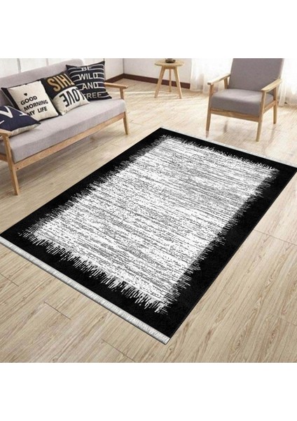 Kırçıllı Desen Baskılı Kaymaz Tabanlı Kilim Makinede Yıkanabilir Dot Tabanlı Salon Halısı 5196D