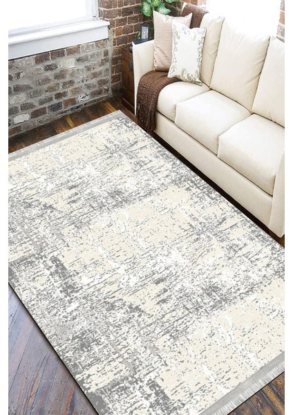 Kirli Beyaz Dijital Halı Kaymaz Tabanlı Kilim Makinede Yıkanabilir Dokuma Tabanlı Salon Halısı 5138A fiyatları