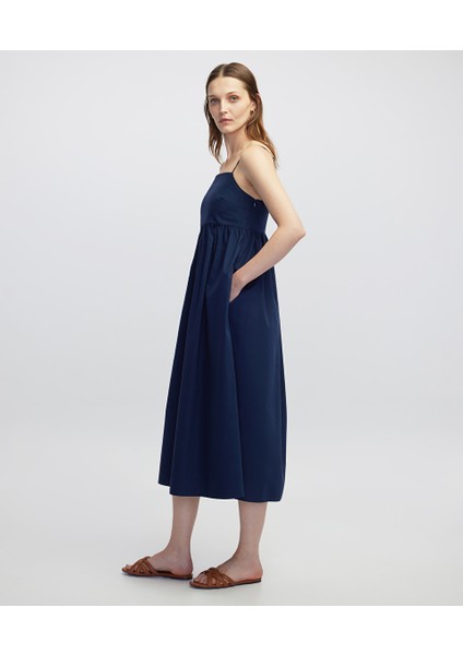 Büzgülü Poplin Elbise IS1250002683015 fiyatları