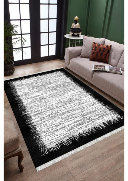 Kırçıllı Desen Baskılı Kaymaz Tabanlı Kilim Makinede Yıkanabilir Dot Tabanlı Salon Halısı 5196D modelleri