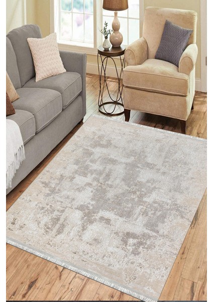 Krem Bej Kilim Kaymaz Tabanlı Kilim Makinede Yıkanabilir Dot Tabanlı Salon Halısı 5190A modelleri