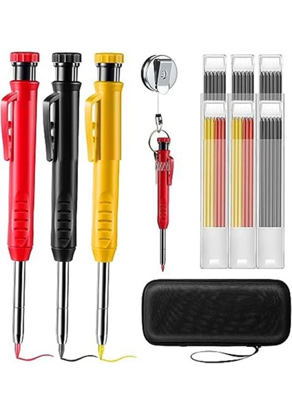 Geri Çekilebilir Tutuculu Ahşap Işleme Kalemi, Derin Delik Işaretleme Yapısı Kalemi, Kalem Tutucu, Için (Yurt Dışından)