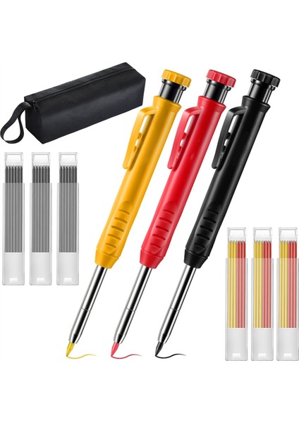 Mekanik Marangoz Kalem Seti Tuval Kılıflı, Derin Delik Işaretleyici Yapısı Mimar Ahşap Işçiliği Için (Yurt Dışından)