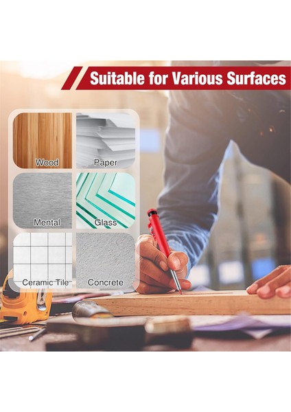 Mekanik Marangoz Kalem Seti Tuval Kılıflı, Derin Delik Işaretleyici Yapısı Mimar Ahşap Işçiliği Için (Yurt Dışından) modelleri