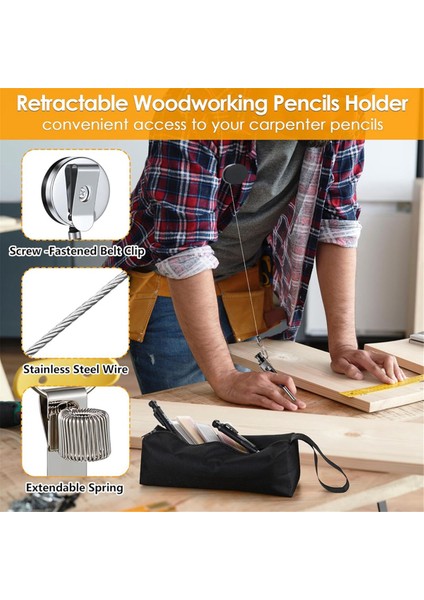 36 Yedek ve Mimar Tuval Kılıfı Için Geri Çekilebilir Kalem Tutuculu Mekanik Ahşap Işleme Kalem Seti (Yurt Dışından) fırsatları