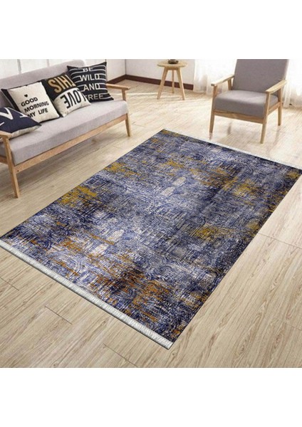 Klasik Motifli Kilim Yıkanabilir Halı Kaymaz Taban Kilim Dot Tabanlı Salon Halısı 5253B