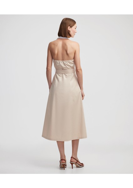 Colorblock Gömlek Yaka Elbise IS1250002729003 fırsatları