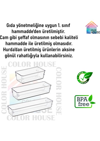8'li Set Modüler Kepçelik Kaşıklık Mutfak Çekmece Içi Düzenleyici Dolap Içi Makyaj Şeffaf Organizer indirimleri