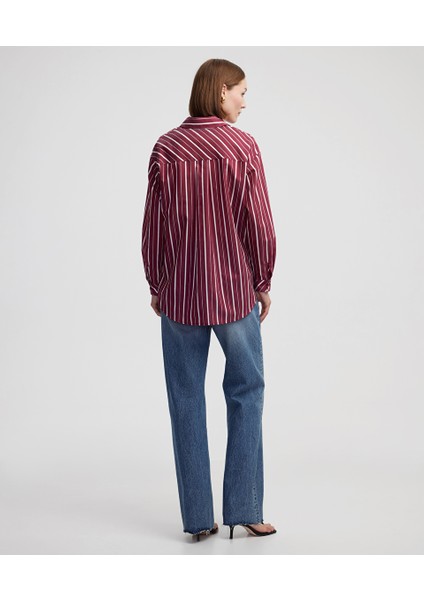 Çizgili Rahat Kesim Gömlek IS1250025412049 fırsatları