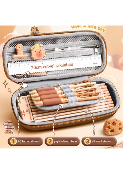 Çocuk Kırtasiye Kutusu Çanta Büyük Kapasiteli Kalem Çantası (Yurt Dışından) fırsatları