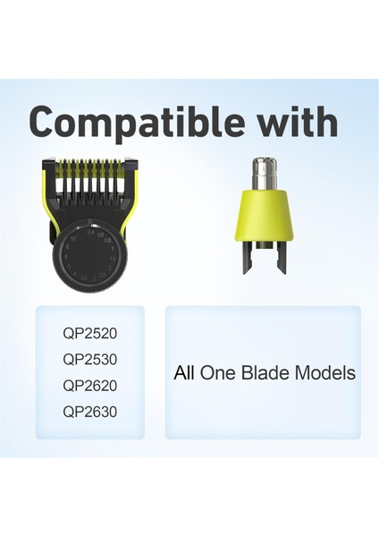 Philips Norelco One Blade QP2520 QP2530 QP2630 QP2620 Için 3 Adet Yedek Burun Başlığı Düzeltici Ayarlanabilir Kılavuz Tarak (Yurt Dışından) fiyatları