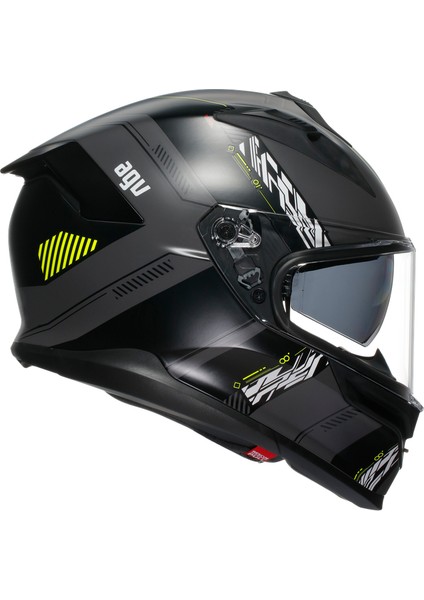 K7 Kyber Matt Grey Yellow Fluo Kapalı Kask fiyatları