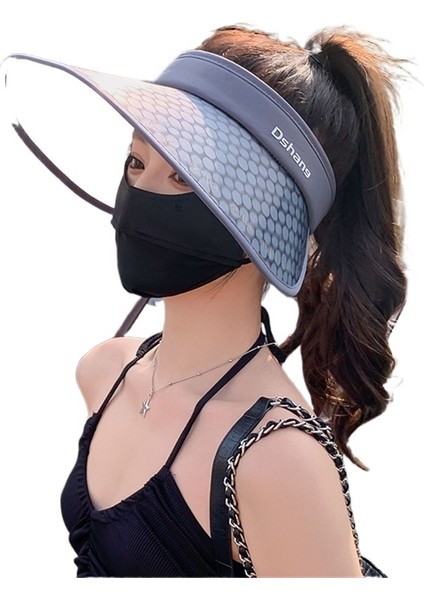 Kadınlar Için Geniş Siperlikli ve Içi Boş Silindir Şapkalı Yazlık Açık Hava Güneş Şapkası, Her Türlü Güneş Koruması Sağlayan Güneş Şapkası (Yurt Dışından)