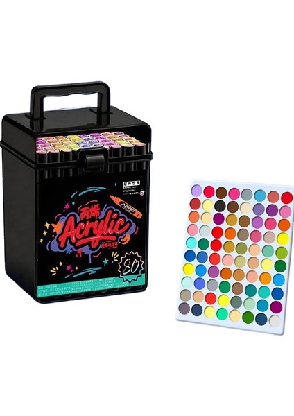 Yumuşak Başlı Çabuk Kuruyan Istiflenebilir Sanat Boyama Kalemi 80 Renk Marker Kalem (Yurt Dışından)