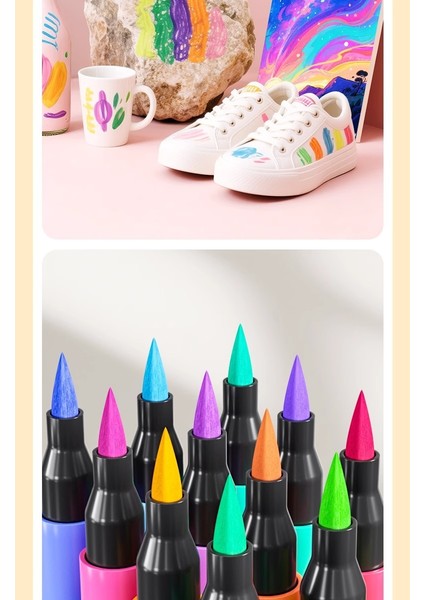 Yumuşak Başlı Çabuk Kuruyan Istiflenebilir Sanat Boyama Kalemi 80 Renk Marker Kalem (Yurt Dışından) fiyatları