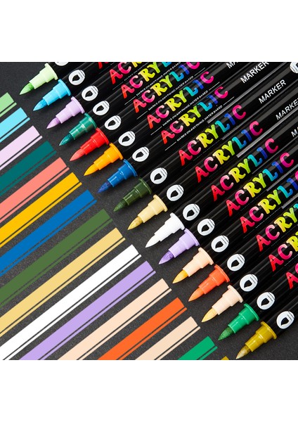 Çocuk Boyama ve Grafiti Kırtasiye Seti Çift Başlı Iki Renkli 48 Parça 96 Renk Marker Kalem (Yurt Dışından) fiyatları