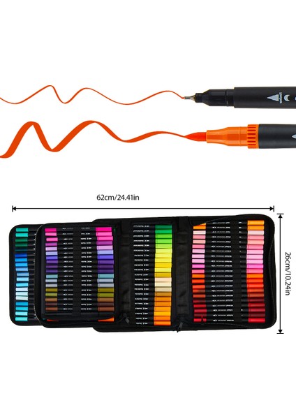 80 Renk Çift Başlı Suluboya Marker Kalem (Yurt Dışından)