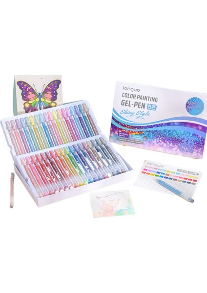 Flash 36 Renkli Çocuk Boyama Kalemi Çabuk Kuruyan Nötr Marker Kalem Seti (Yurt Dışından)