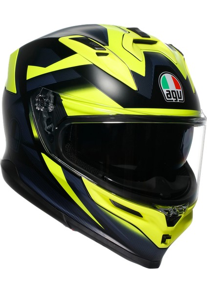 K7 Mplk Glımpse Matt Black Yellow Fluo Kapalı Kask