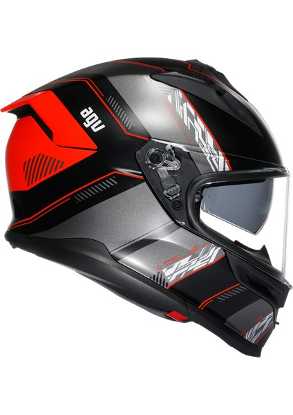 K7 Mplk Kyber Matt Black Red Kapalı Kask modelleri
