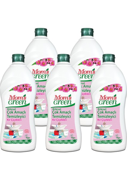 5'li Set Bitkisel Çok Amaçlı Temizleyici - Kır Çiçekleri Eco (5 Adet x 750 Ml)