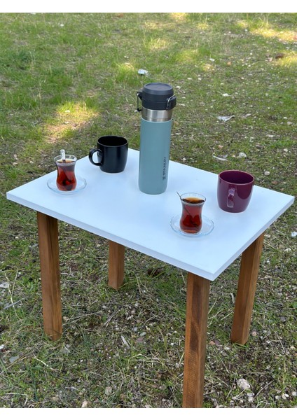 Portatif Kamp Masası Balkon Bahçe Masası Piknik Masası Sehpası 60X45CM