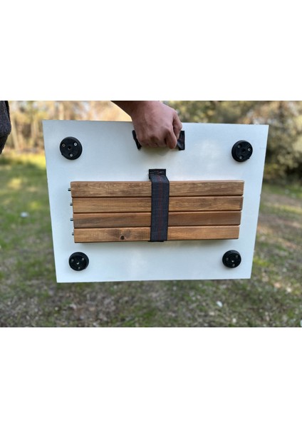 Portatif Kamp Masası Balkon Bahçe Masası Piknik Masası Sehpası 60X45CM fırsatları