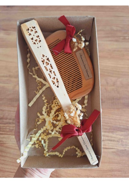 Yelpaze Ahşap Tarak Set Kına Hediyesi,bride To,gelin Hamamı 10 Adet