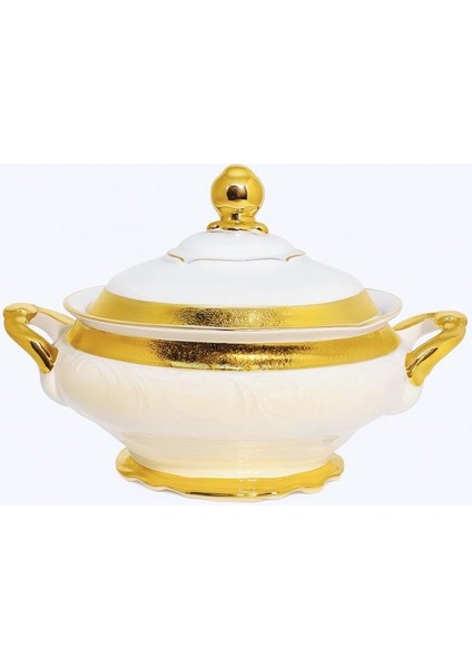 Gold Porselen Çorba Tenceresi 32CM