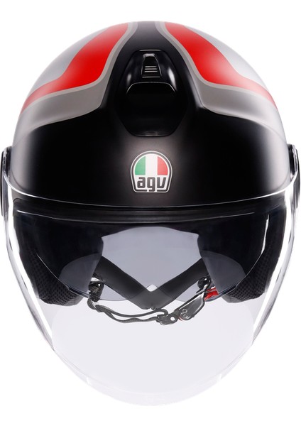 Eteres Scaglieri Matt Grey Red Açık Kask modelleri