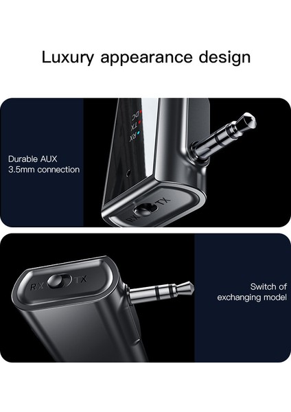 Yesnıce 2'si 1 Arada Kablosuz Adaptör 3,5 mm Ses Aux Adaptörü Bluetooth 5.1 Verici Alıcı Araba Için fırsatları