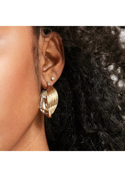 Safety1 Bildirimi Yuvarlak Kadın Kulak Küre Damla Küpeler Kadın Hafif Yuvarlak Geometrik Fırçalanmış (Yurt Dışından) fırsatları