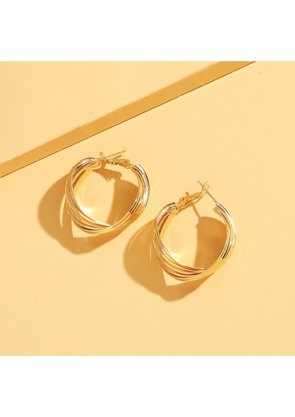 Safety1 Bildirimi Yuvarlak Kadın Kulak Küre Damla Küpeler Kadın Hafif Yuvarlak Geometrik Fırçalanmış (Yurt Dışından) indirimleri