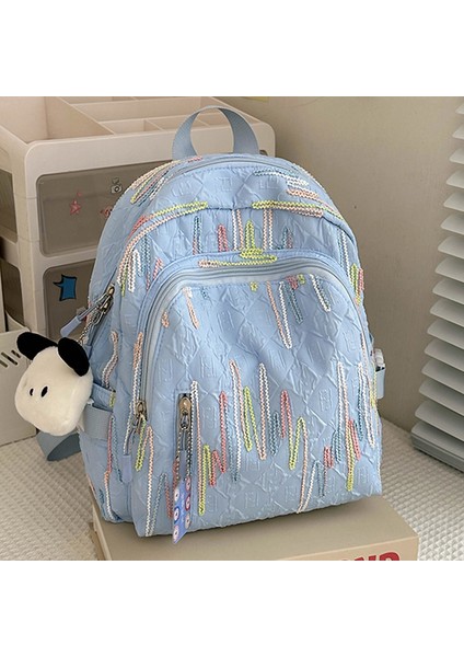 Yeni Yüksek Değerli Küçük Okul Çantası Kızlar Üniversite Öğrencileri Çocuklar Sevimli Anaokulu Çizgili Küçük Sırt Çantası Omuz Çantası (Yurt Dışından)