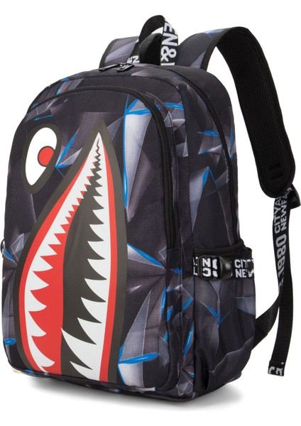 Yeni Oxford Kumaş Köpekbalığı Okul Çantası Ilkokul Öğrencileri Dört, Beş, Altı Sınıflar Büyük Kapasiteli Sırt Çantası Kişilik Basit Omuz Çantası Erkek (Yurt Dışından)