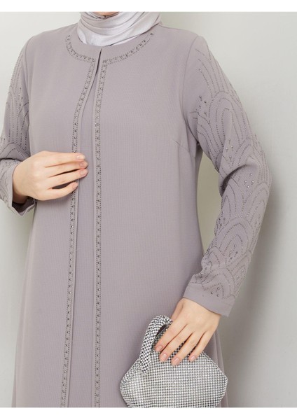 Kolları Taşlı Büyük Beden Anne Elbisesi fiyatları