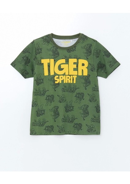 Lcw Kids Yeşil Bisiklet Yaka Baskılı Erkek Çocuk Pijama Takım fiyatları