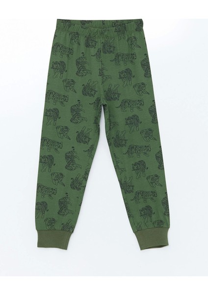 Lcw Kids Yeşil Bisiklet Yaka Baskılı Erkek Çocuk Pijama Takım fırsatları