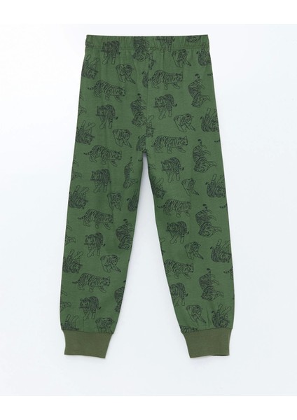 Lcw Kids Yeşil Bisiklet Yaka Baskılı Erkek Çocuk Pijama Takım indirimleri