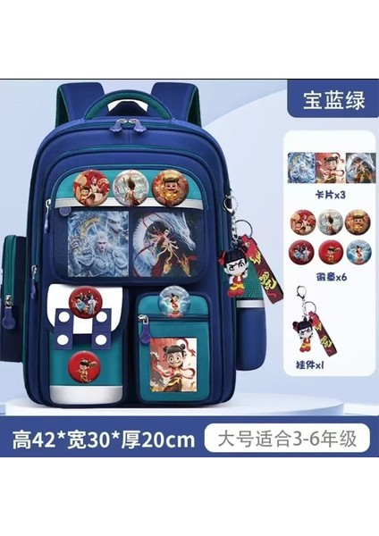 Yeni Okul Çantası Ilkokul Kız Kız Çizgi Film Bir, Iki, Üç Ila Altı Sınıf Sevimli Büyük Kapasiteli Çocukların Omuz Çantası Yükünü Azaltmak Için (Yurt Dışından)