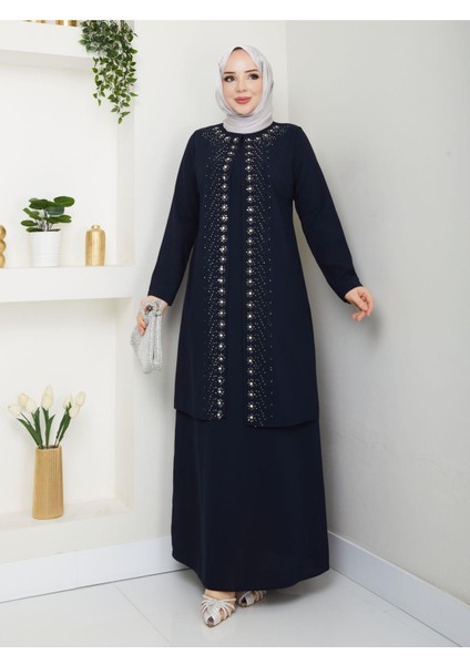 Papatya Taşlı Büyük Beden Anne Elbisesi fırsatları