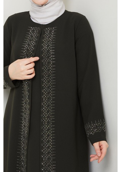 Serpme Taşlı Büyük Beden Anne Elbisesi fiyatları