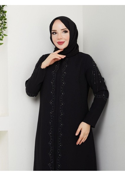 Yelpaze Taşlı Büyük Beden Anne Elbisesi fiyatları