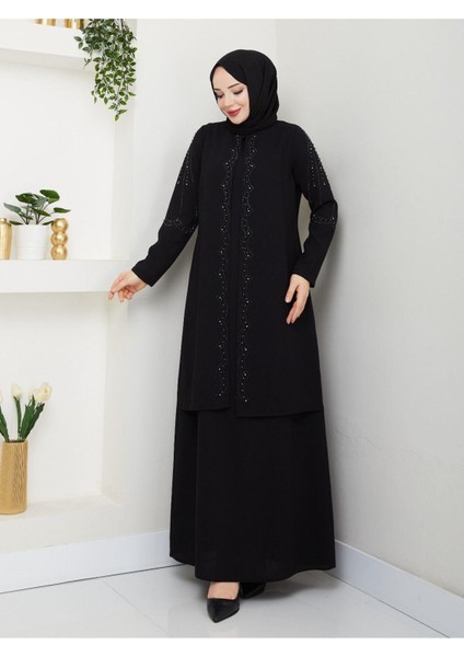 Yelpaze Taşlı Büyük Beden Anne Elbisesi indirimleri