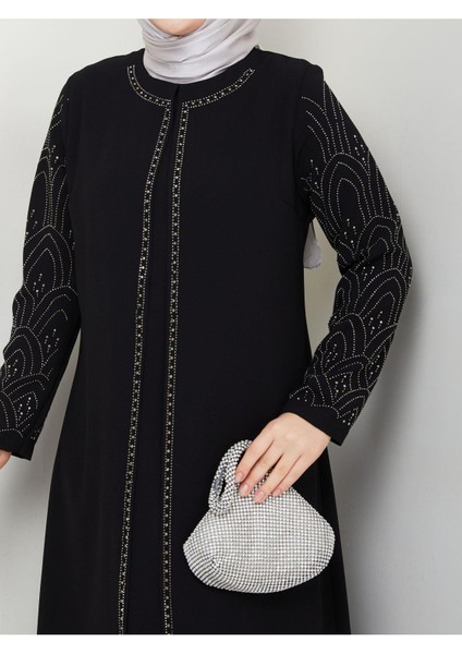 Kolları Taşlı Büyük Beden Anne Elbisesi fiyatları