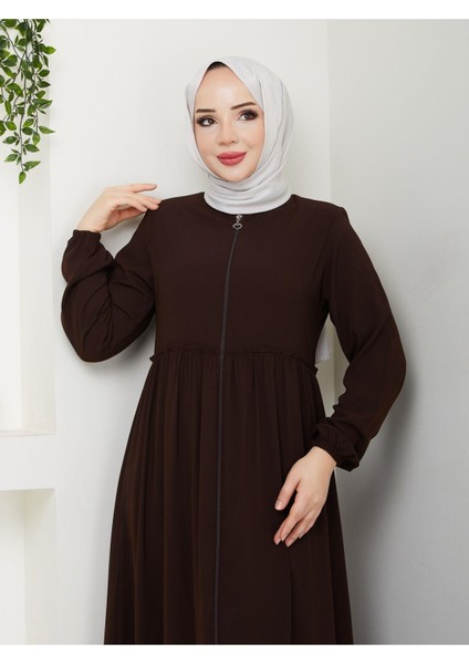 Hac ve Umrelik Büzgü Detaylı Medine Ipeği Ferace modelleri